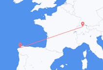 Flyg från Zürich, Schweiz till La Coruña, Spanien