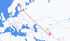 Vluchten van Amritsar, India naar Jyvaskyla, Finland