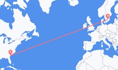 Flyrejser fra Hilton Head Island, USA til Växjö, Sverige