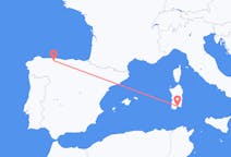 Flyreiser fra Cagliari, Italia til Santiago del Monte, Spania