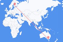 Vluchten van Melbourne, Australië naar Jyväskylä, Finland