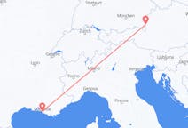 Flights from Marseille in France to Salzburg in Austria