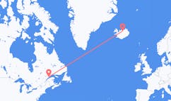 Flights from the city of Baie-Comeau, Canada to the city of Akureyri, Iceland