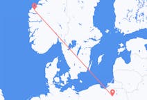 Flights from Volda, Norway to Szymany, Szczytno County, Poland