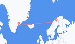 出发地 格陵兰出发地 安馬赫夏利克目的地 瑞典基律纳的航班