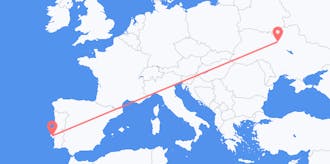 Flyreiser fra Ukraina til Portugal