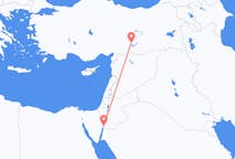 Vluchten van Akaba, Jordanië naar Adiyaman, Turkije