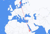 Flyrejser fra Lalibela til Stockholm