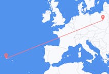 Flights from Horta, Azores, Portugal to Warsaw, Poland
