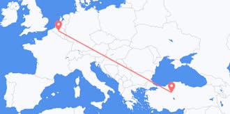 ベルギーからトルコへのフライト