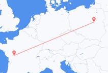 Flyg från Warszawa, Polen till Poitiers, Frankrike