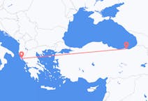 Vols de Trébizonde, Turquie à Corfou, Grèce