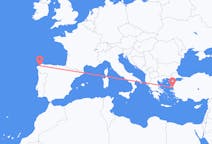 出发地 西班牙从 拉科鲁尼亚目的地 希腊米蒂利尼的航班
