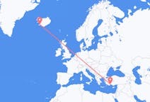 Lennot Antalyasta Reykjavíkiin