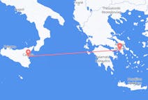 Flyg från Aten, Grekland till Catania, Italien
