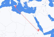 Flyreiser fra Shire, Etiopia til Malta, Malta