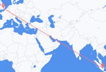 Flyg från Palembang, Indonesien till London, England