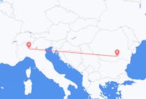 Vluchten van Boekarest, Roemenië naar Milaan, Italië