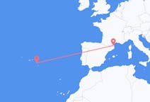 Vluchten van Perpignan, Frankrijk naar Ponta Delgada, Portugal