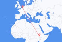 Flyreiser fra Gambela, Ethiop, til Brussel