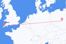 Flights from Newquay to Łódź