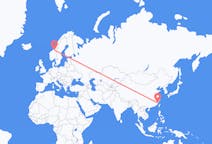 Рейсы из Фучжоу, Китай в Тронхейм, Норвегия