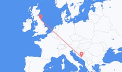 Flyrejser fra Newcastle upon Tyne til Mostar