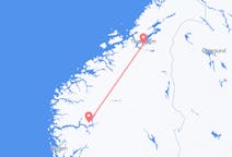 Flyg från Sogndal, Norge till Trondheim, Norge
