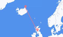 Loty z Thorshofn, Islandia do Glasgow, Szkocja