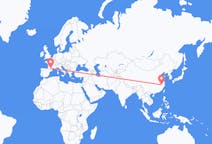Flyreiser fra Huangshan, Kina til Toulouse, Frankrike
