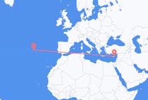 Flyrejser fra Larnaca, Cypern til Terceira, Portugal