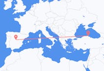 Flyreiser fra Sinop, Tyrkia, til Madrid