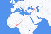 Flyreiser fra Ilorin, Nigeria til Kars, Tyrkia