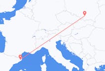 出发地 波兰从 克拉科夫目的地 西班牙赫罗纳的航班