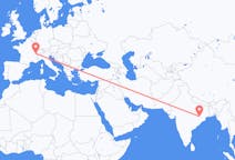 Flyg från Jhārsuguda, Indien till Genève, Schweiz