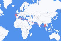 Flyreiser fra Phuket City, Thailand til Vigo, Spania