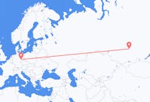 Fly fra Krasnojarsk til Leipzig