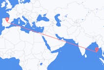 Flights from Port Blair, India to Madrid, Spain