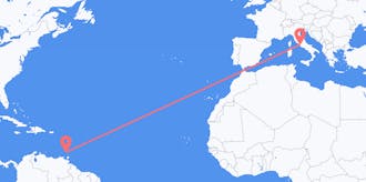 Flights from Grenada to Italy