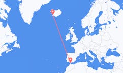 航班从直布罗陀直布罗陀市到雷克雅维克市，冰岛塞尔