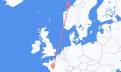 Flyrejser fra Kristiansund, Norge til Poitiers, Frankrig