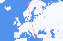 Flyg från Sandnessjøen till Aten
