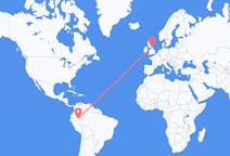 Flyg från Iquitos, Peru till Durham, England, England