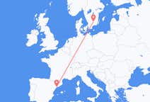 Loty z Reus, Hiszpania do Vaxjö, Szwecja
