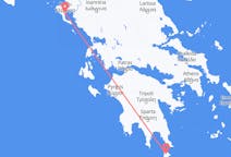 Vluchten van Kythira naar Korfoe