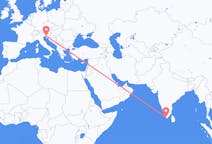 Flights from from Thiruvananthapuram to Trieste