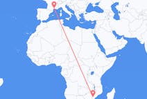 Flyg från Chimoio, Moçambique till Montpellier, Frankrike