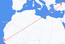 Flyg från Ziguinchor, Senegal till Ankara, Turkiet