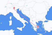 Flyg från Aten, Grekland till Verona, Italien