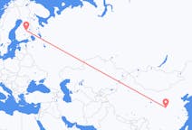Flyg från Xi'an, Kina till Kuopio, Finland